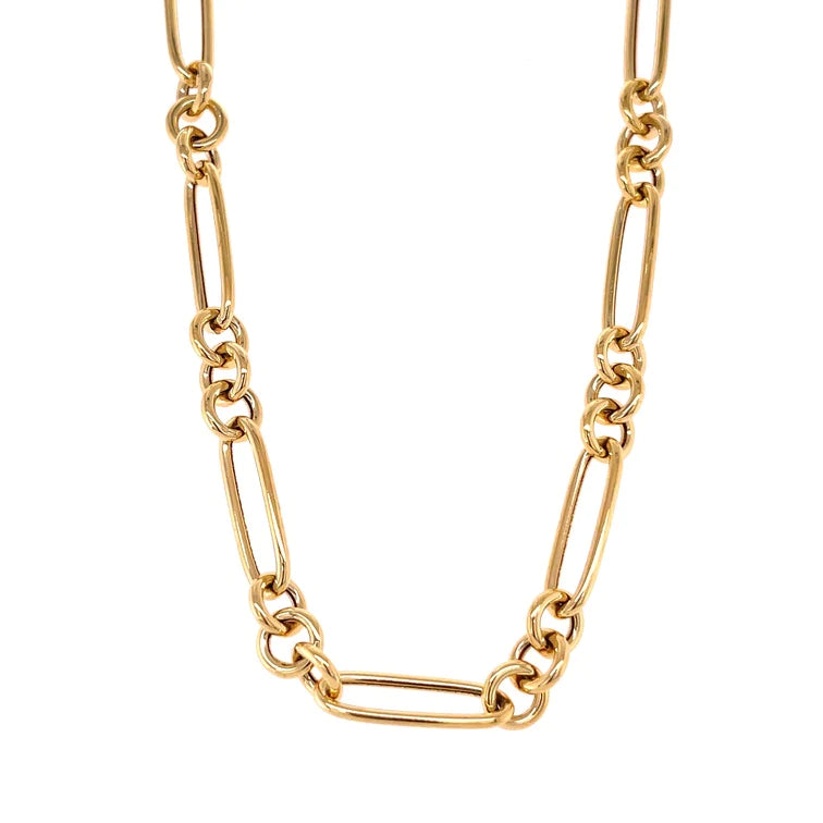 14kt Yellow Gold Paperclip Necklace
