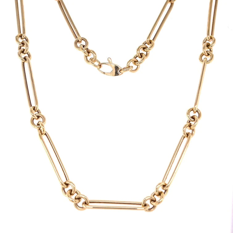 14kt Yellow Gold Paperclip Necklace