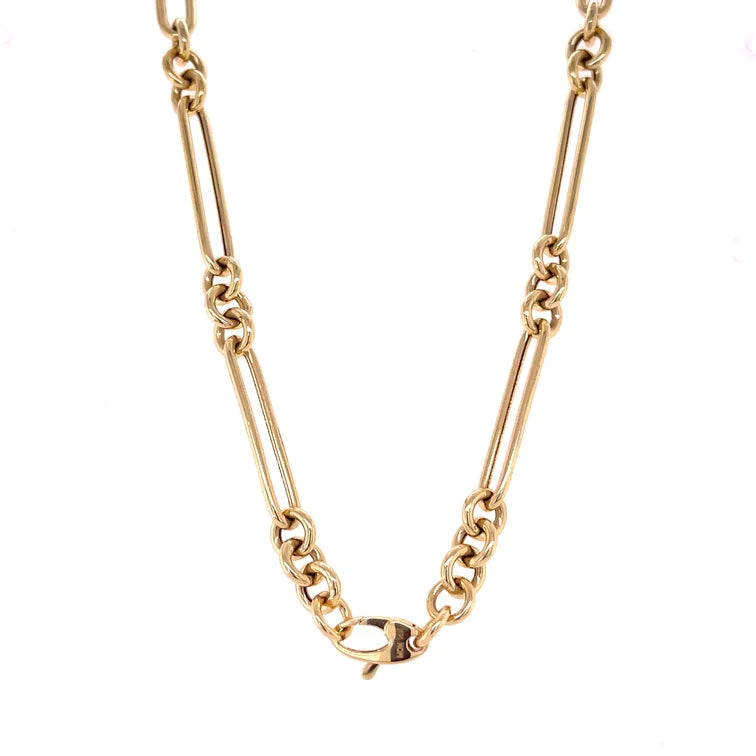 14kt Yellow Gold Paperclip Necklace