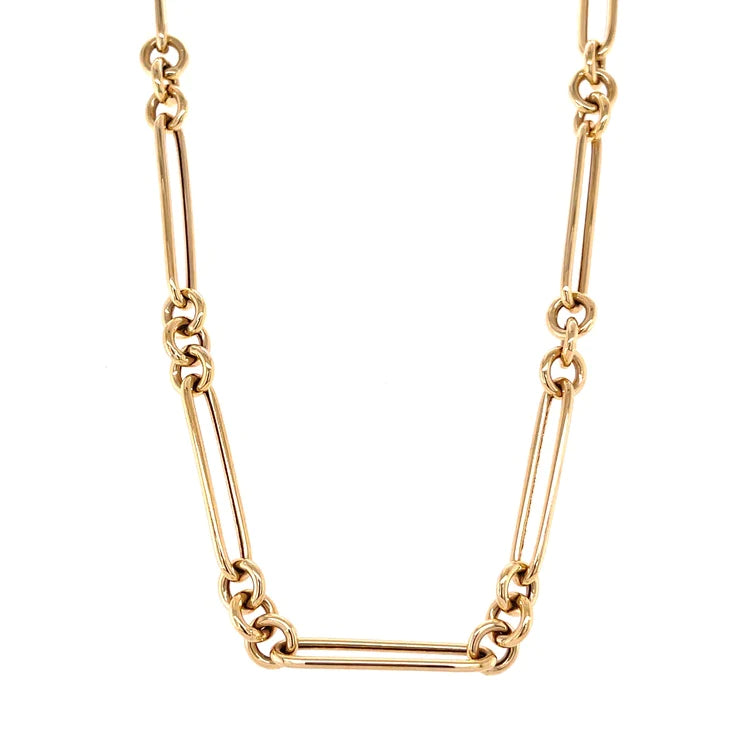 14kt Yellow Gold Paperclip Necklace