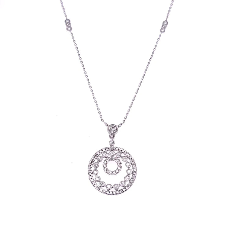 14kt White Gold Diamond Necklace