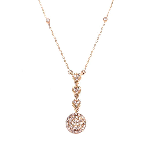 14kt Yellow Gold Diamond Necklace