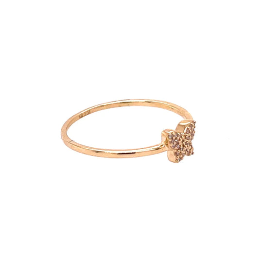 14KT YELLOW GOLD BUTTERFLY RING