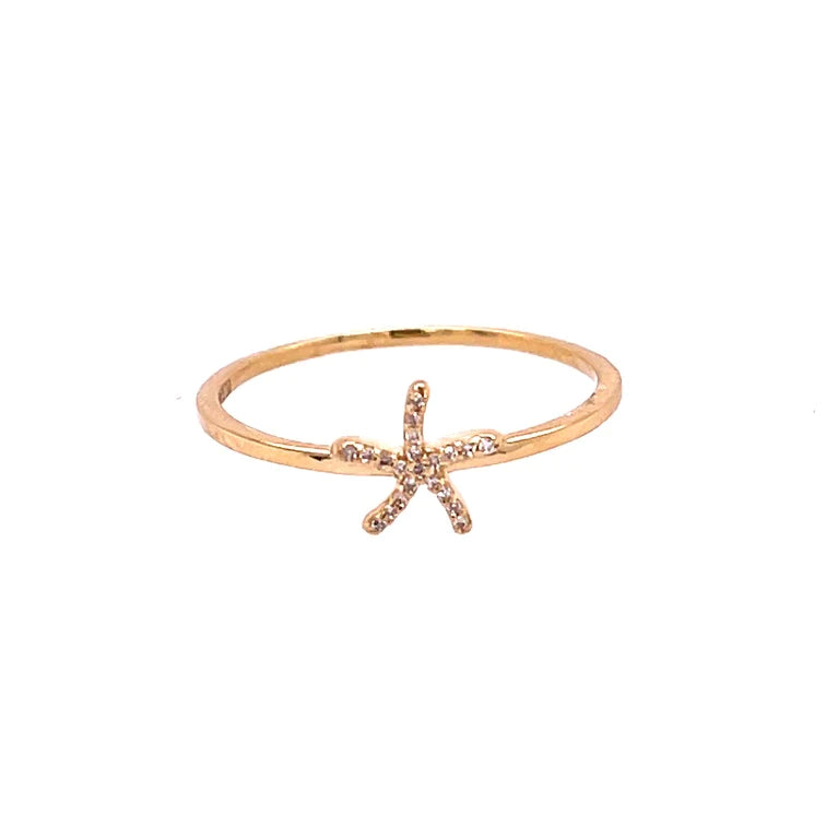 14kt Yellow Gold Starfish Ring