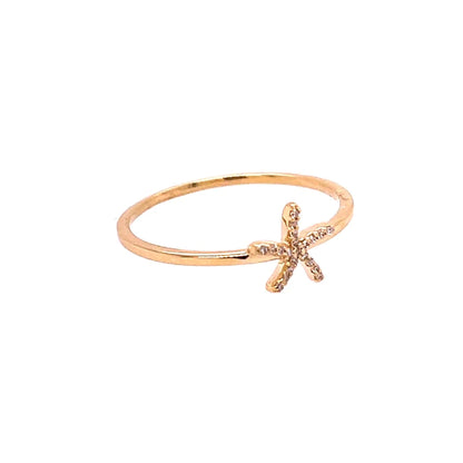 14kt Yellow Gold Starfish Ring