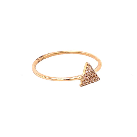 14kt Yellow Gold Triangle Ring