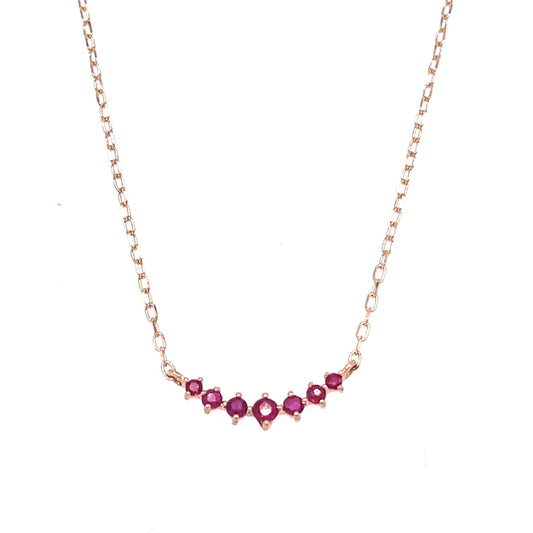 14kt Yellow Gold Ruby Necklace