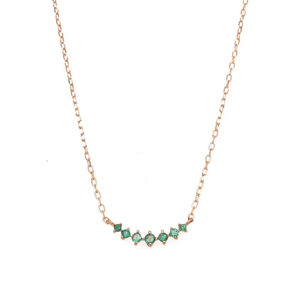 14kt Yellow Gold Emerald Necklace