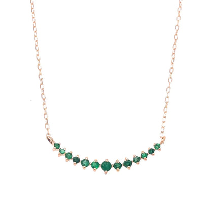 14kt Yellow Gold Emerald Necklace