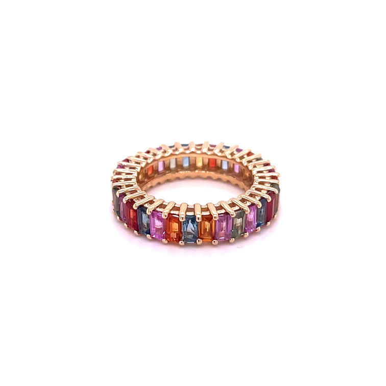 14kt Yellow Gold Multi Sapphire Ring