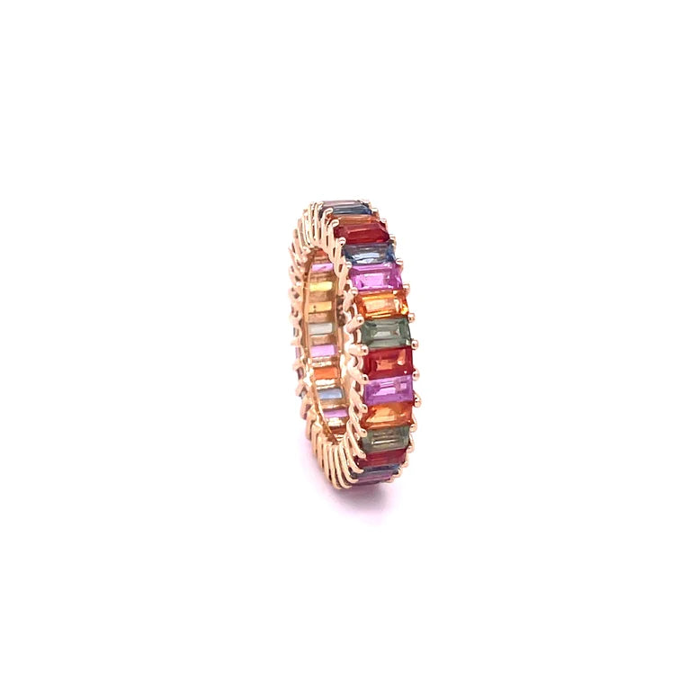 14kt Yellow Gold Multi Sapphire Ring
