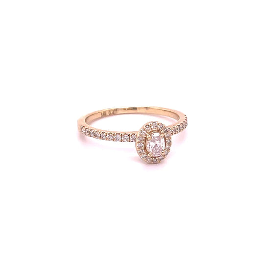 14kt Yellow Gold Center Diamond Ring