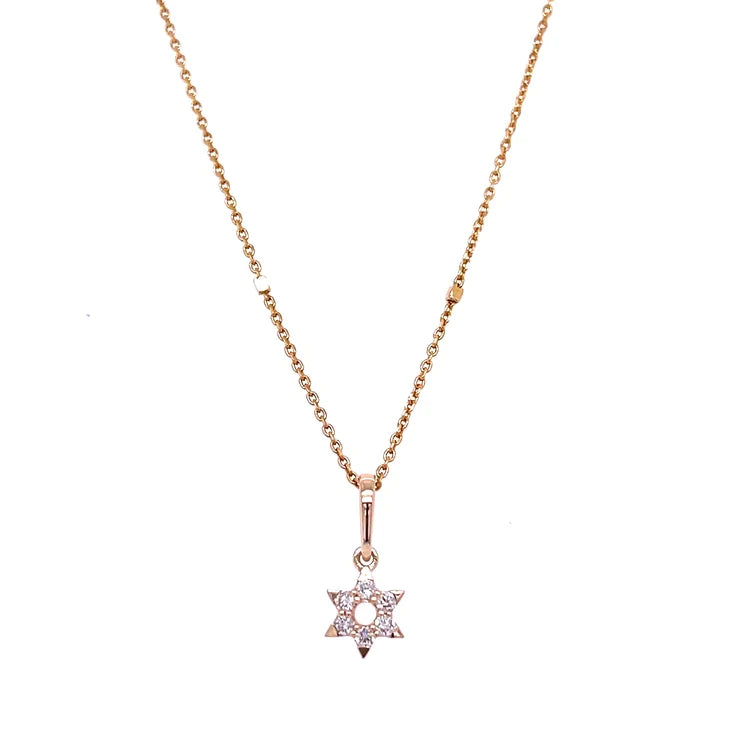 14kt Yellow Gold Star Pendent With Diamonds