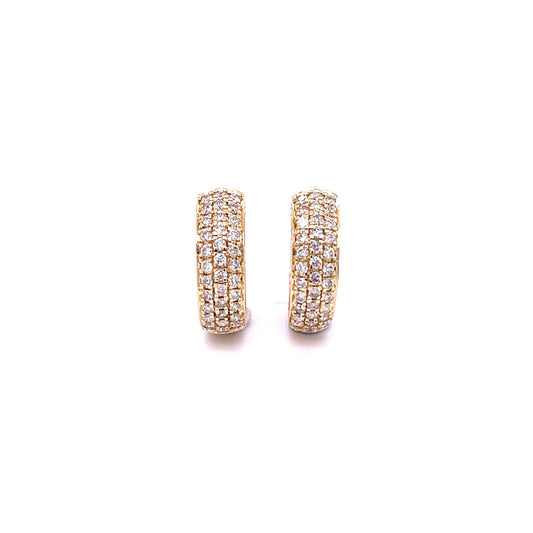 14kt Yellow Gold Diamond Earing