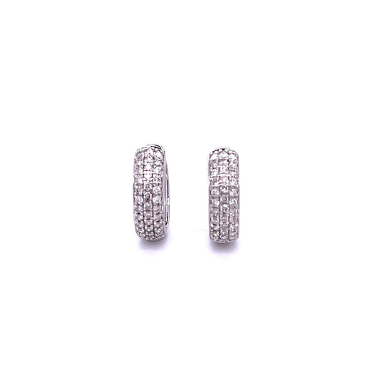 14kt White Gold Diamond Earing