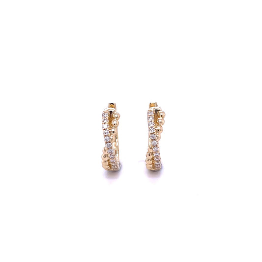 14kt Yellow Gold Diamond Earing