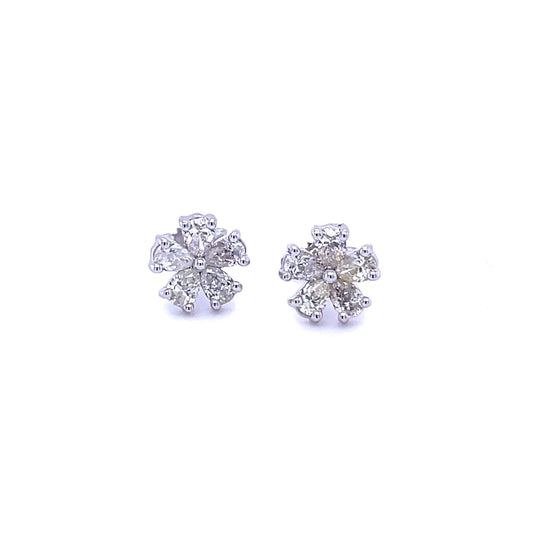 14kt White Gold Diamond Earing