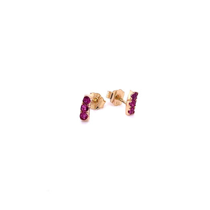 14kt Yellow Gold Ruby Earing