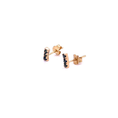 14kt Yellow Gold Sapphire Earing