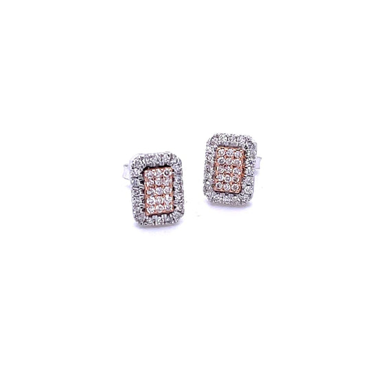 14kt White/rose Gold 2-tone Earing