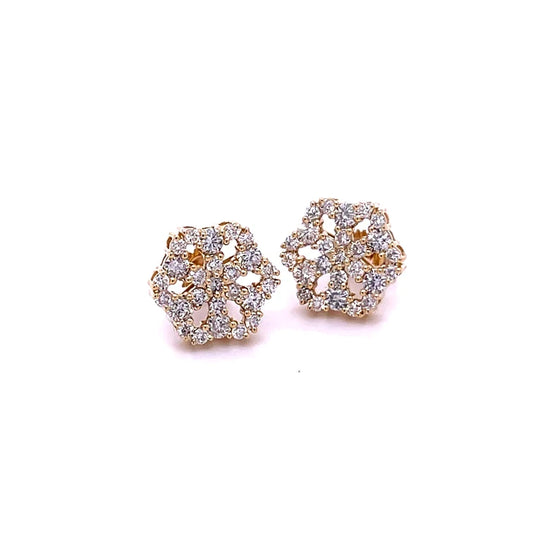 14kt Yellow Gold Diamond Earing