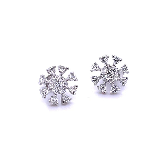 14kt White Gold Diamond Earing