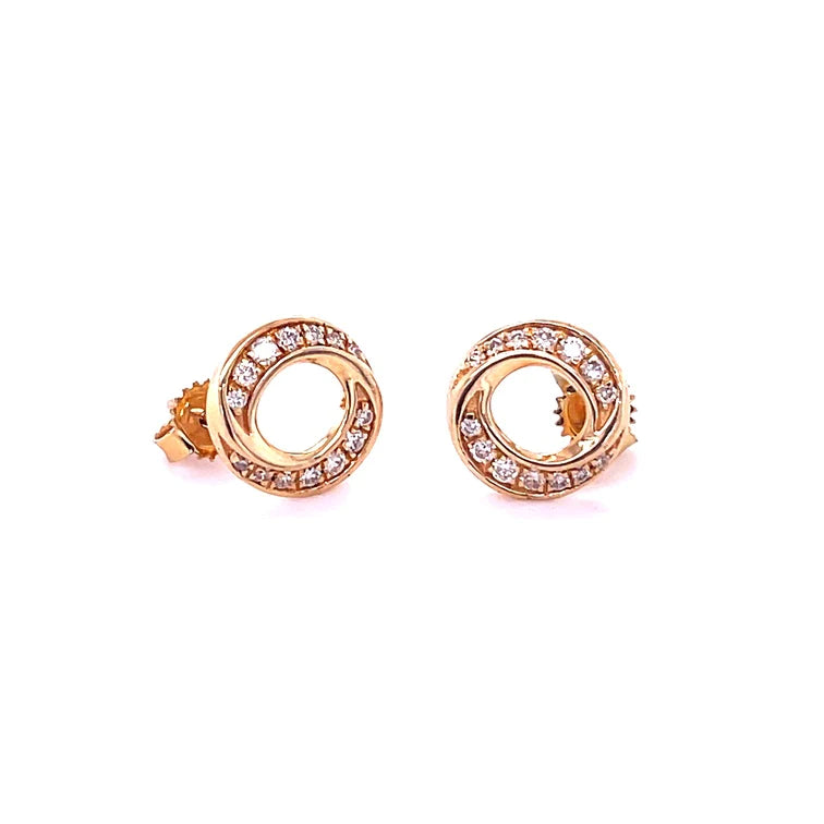 14kt Yellow Gold With Diamonds Earing