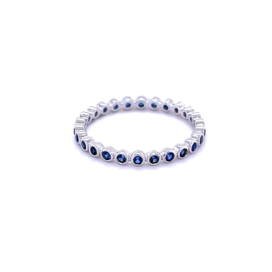 14kt White Gold Blue Sapphire Ring