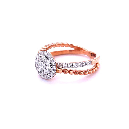 14kt Rose Gold With Diamonds Ring