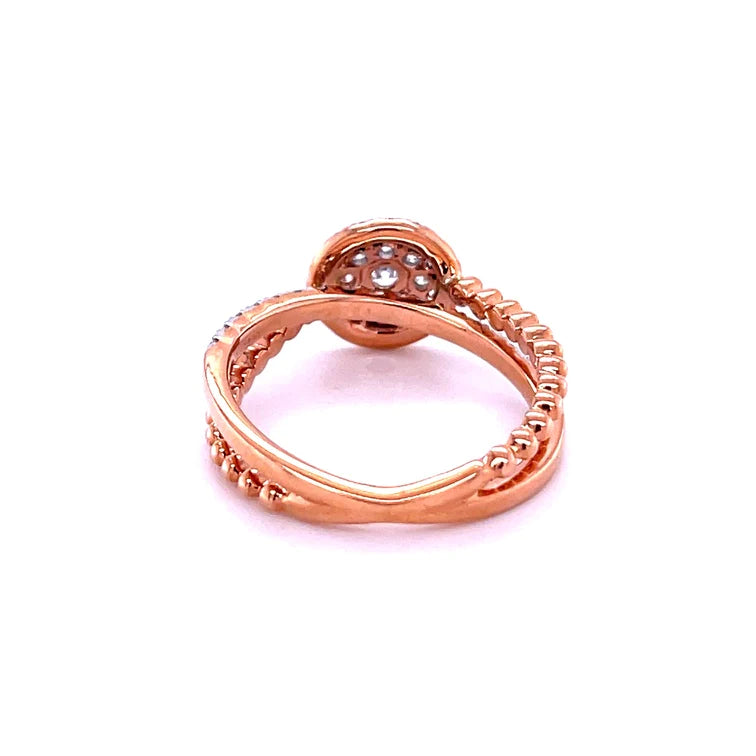 14kt Rose Gold With Diamonds Ring