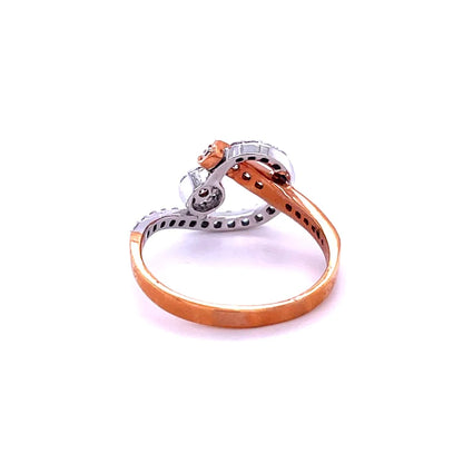 14kt Rose/white Gold Two Tone With Diamonds Ring