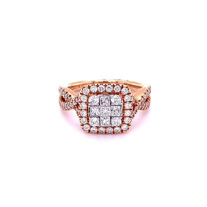 14kt Rose Gold With Diamonds Ring