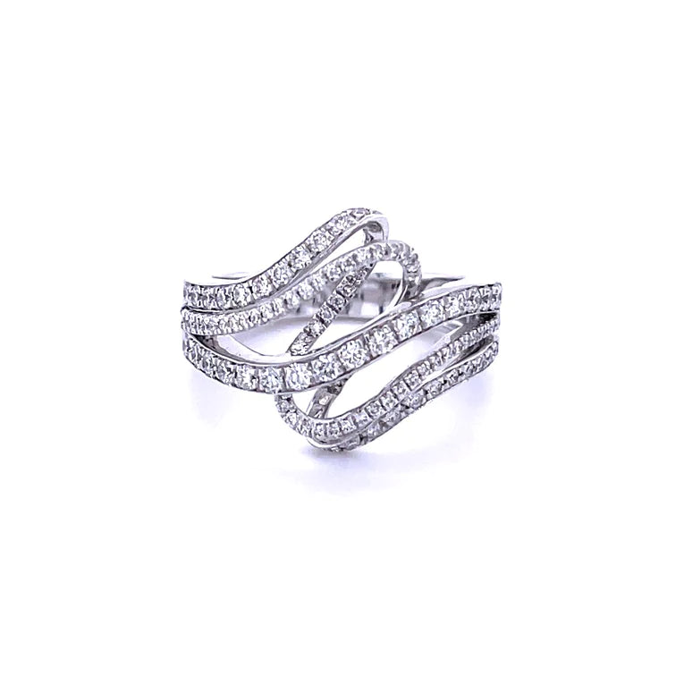 14kt White Gold With Diamonds Ring