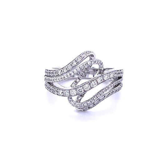 14kt White Gold With Diamonds Ring