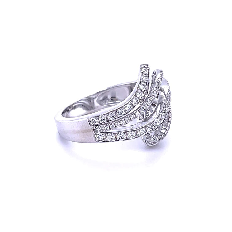 14kt White Gold With Diamonds Ring