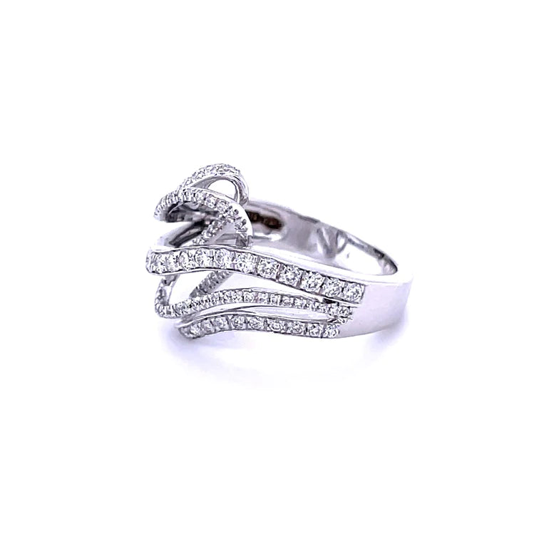 14kt White Gold With Diamonds Ring