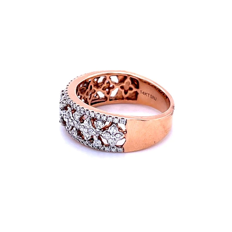 14kt Rose Gold With Diamond Ring