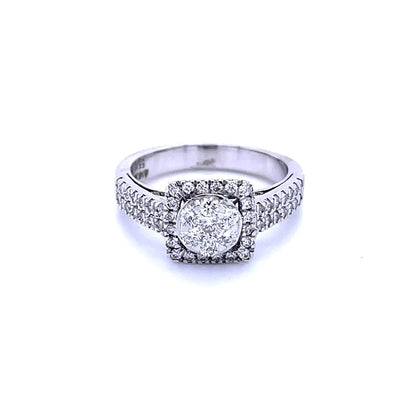 14kt White Gold With Diamond Ring