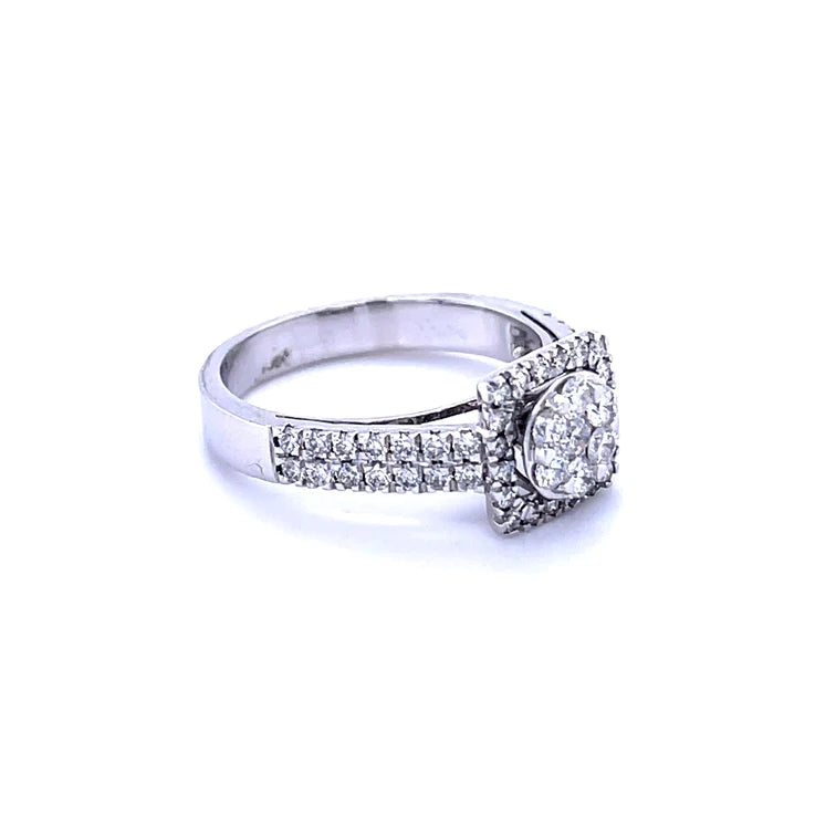 14kt White Gold With Diamond Ring