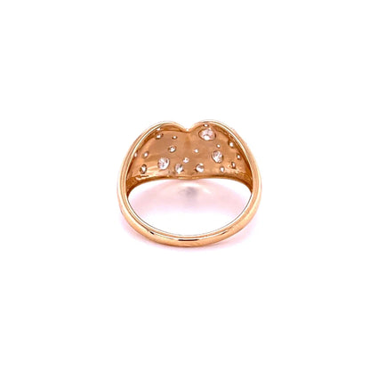 14kt Yellow Gold Heart With Diamond Ring