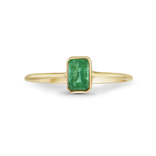 14kt Yellow Gold Emerald Ring