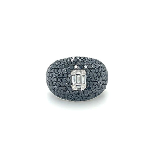 Black Diamond Baguette Ring