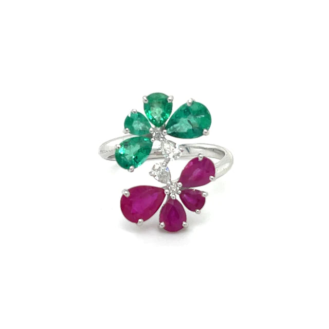 Ruby and Emerald Diamond Ring