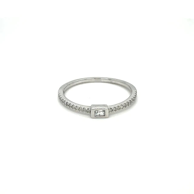 White Gold Baguette Diamond Ring