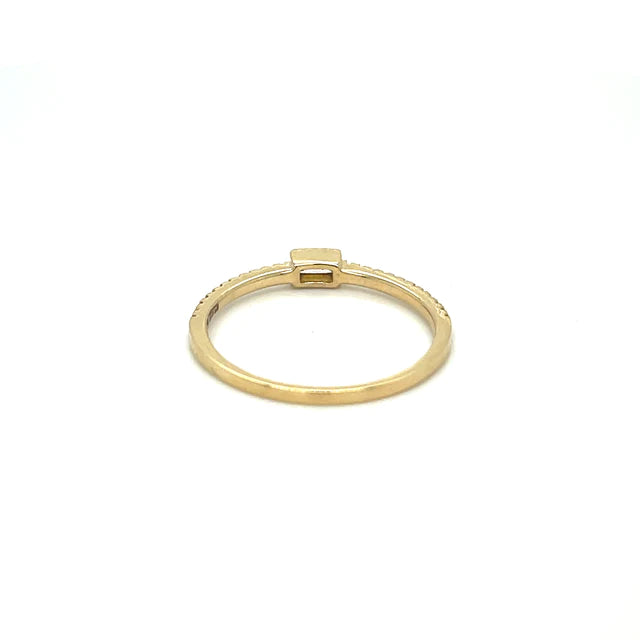 Yellow Gold Baguette Diamond Ring