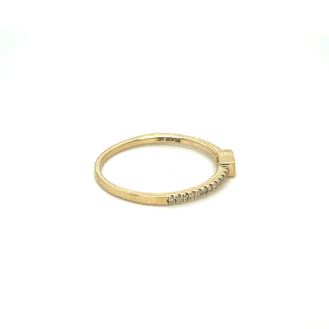 Yellow Gold Baguette Diamond Ring