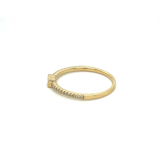 Yellow Gold Baguette Diamond Ring