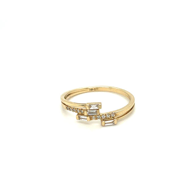 Yellow Gold Baguette Diamond Ring