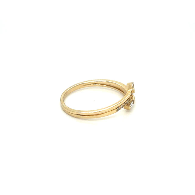 Yellow Gold Baguette Diamond Ring