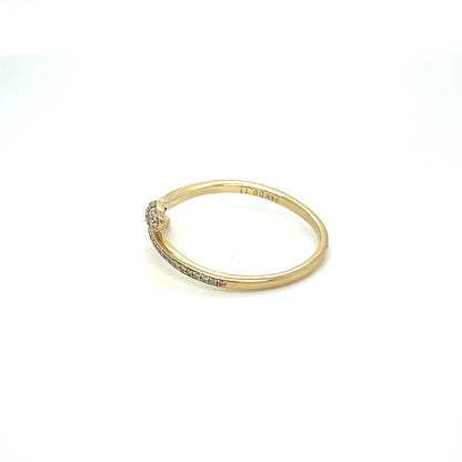 Yellow Gold Diamond Snake Ring